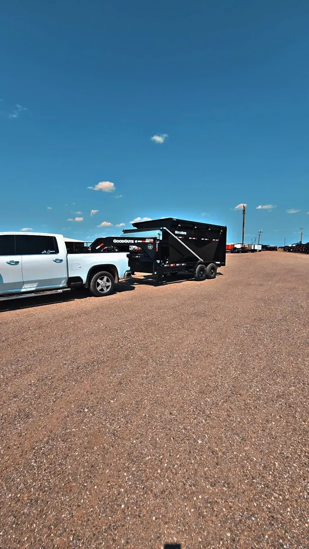 Outlaw Haulin container being delivered on a job in the Texas Panhandle